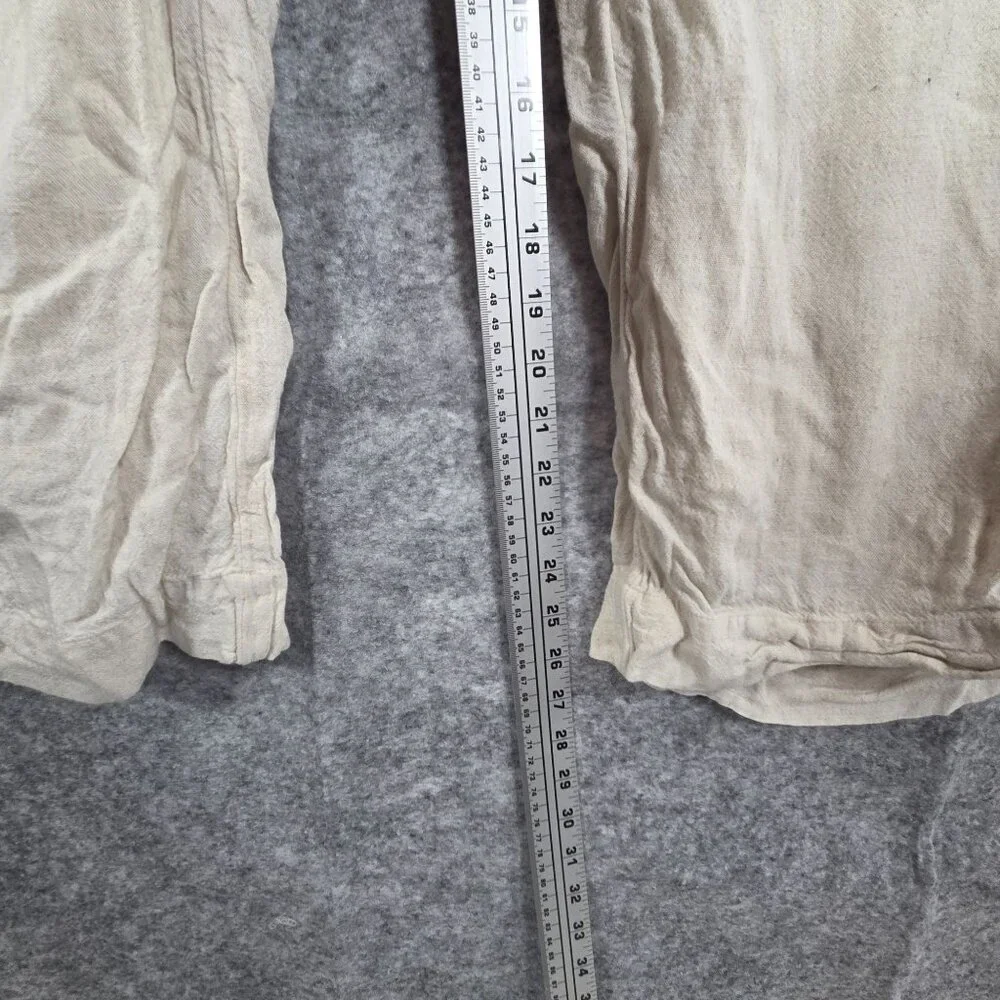 American Eagle Women's Linen Pants Beige Tan Elastic waistband Relaxed Size XXL - Picture 5 of 9
